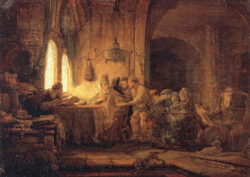 REMBRANDT Harmenszoon van Rijn The Parable of the Labourers in the Vineyard Sweden oil painting art